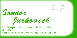 sandor jurkovich business card